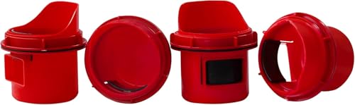 RentACoop Chick2Chicken DIY Medium 4-Port Feeder Kit with Built-in Slider Port Covers