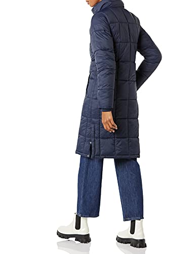 Amazon Essentials Women's Lightweight Quilted Long Puffer Winter Coat - color: Navy, size: X-Small