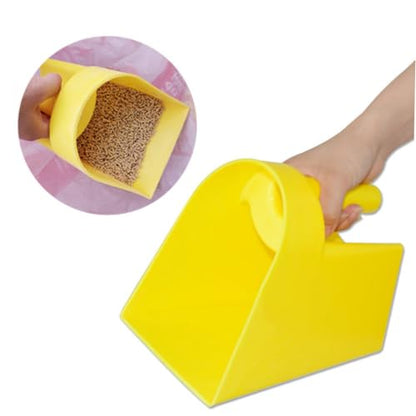 Abaodam 2Pcs Heavy Duty Plastic Feeding Shovel Capacity Livestock Food Scoop for Poultry and Farm Use Ergonomic Handle for Comfortable Grip Durable Design for Efficient Feeding