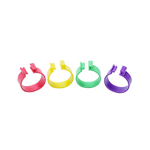 lasenersm 100 Pieces 20 mm Chicken Leg Rings Chicken Identification Leg Bands Rings Poultry Leg Bands Rings Poultry Leg Bands Clip Bird Clip Poultry Accessories for Chicken Ducks Goose, Multicolor