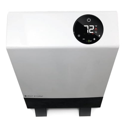 Heat Storm Wave Floor to Wall Infrared Space Heater with Attachable Feet, Remote Control, Built in Thermostat, 500-1000 Watts, 13x4x17 in, With Feet - color: With Feet