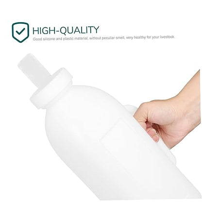 MERRYHAPY 2000ml Calf Nursing Bottle for Livestock 2L Calf Feeding Bottle with 4 Pacifiers Durable Milk Bottle for Calves Sheep and Goats