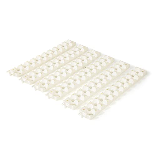 Farm Innovators 3400 Replacement Tray Rail for 120 Quail and Small Eggs (6 Pack) with 2450 Digital Circulated Air Incubator & Auto Egg Turner, White