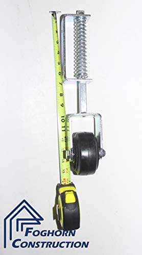 220 lb Heavy Duty Gate or Door Caster - Spring Loaded - 4 Inch Fixed Wheel - Square Shaft Non-Swivel - Foghorn Construction
