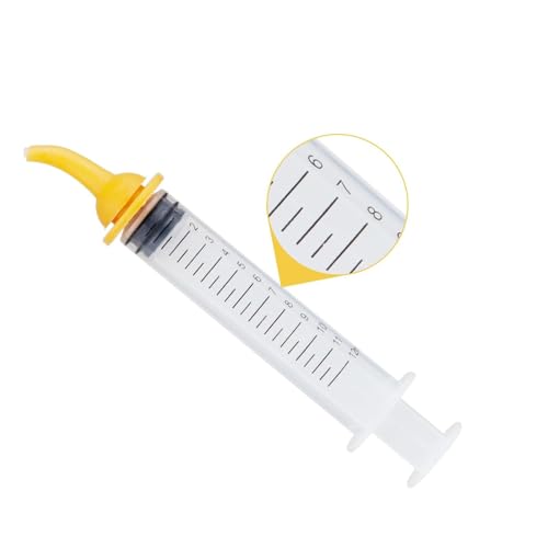 Pet Feeding Bottle and Syringe Set, Pet Nursing Bottle, Silicone Nipples, Feeder Kit for Small Animal, Newborn Puppies and Kittens, Rabbit, Squirrels (Yellow) - color: Yellow