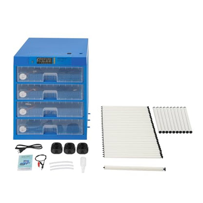 256 Eggs Incubator, Intelligent Automatic Egg Rotating Incubator with Auto Turning and Temperature Humidity Control, Automatic Digital Poultry Hatcher Machine for Chicken Duck Quail Eggs - size: 256 Eggs