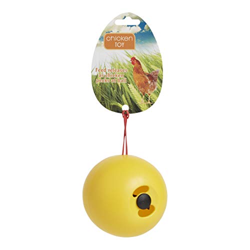 Lixit® Chicken Feeder Treat Ball Toy - Chicken Coop Peck Toy - Chick Slow Feeder and Enrichment Ball (Yellow, 6 Pack) - size: 6 Pack