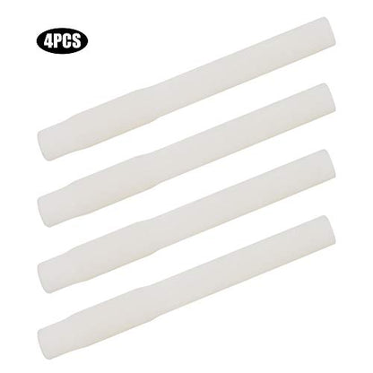 4PCS Milking Short Tube Milking Machine Accessories Food Grade Milking Cup Set Parts Rubber Short Tube Pipe for Cow Milking Machine (White Short Milk Tubes (4 in a Pack))