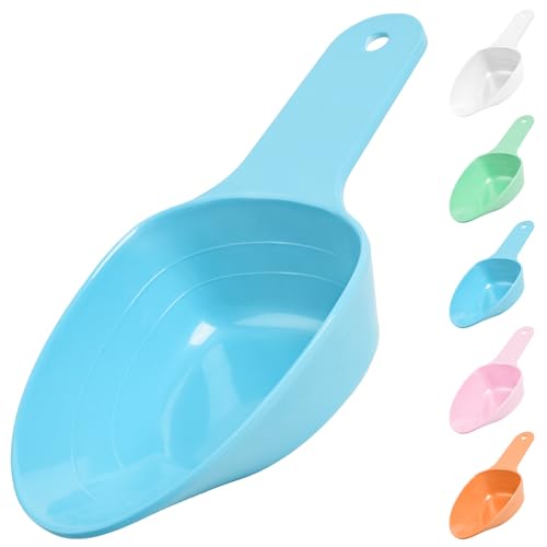 Dog Food Scoop-Melamine Pet Food Measuring Cup - 1 Cup 1/2 Cup 1/4 Cup Dog Cat Bird and Rabbit Food Feeding Scoop Dishwasher Safe -Blue - color: Blue