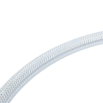 Gloxco Clear Braided PVC Tubing, Food Grade, Heavy Duty Reinforced Hose, 1/2" ID, 50 Ft Length - size: 1/2" x 50 Ft