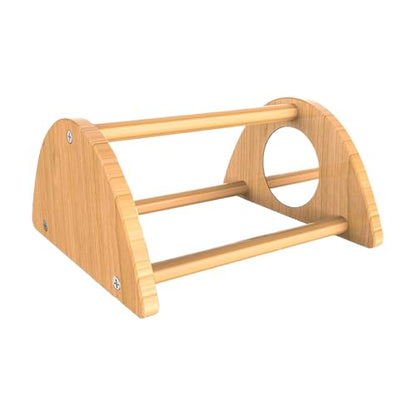 Chick Perch - Mini Wood Roosting Bar with Mirror for Chickens, Interactive Rooster Training Toy and Chicken Play Accessory for Coop, Encouraging Exercise, Balance, Socialization, and Engagement