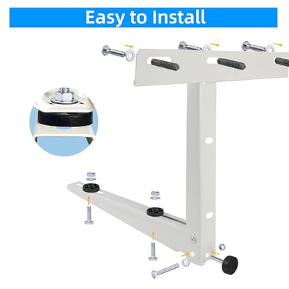 Qualward Mini Split Wall Mounting Bracket for Universal Ductless Air Conditioners, Heavy Duty Support Bracket for AC, Heat Pumps Compressors 7000-18000 BTU - size: 7000-18000 Btu