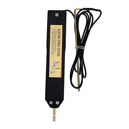 Electric Fence Tester, 10KV Digital Fence Fault Voltage Meter with 6pcs Light, Portable Electric Fence Testing Tool for Farm