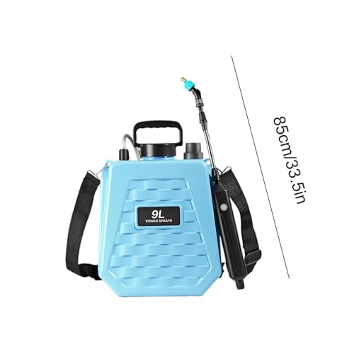 Electric Garden Sprayer | Backpack Can Rechargeable - Power Sprayer with Adjustable Shoulder Strap,for Home Outdoor Plant Agriculture Backyard Yard Lawn Farm - color: 9L sky blue