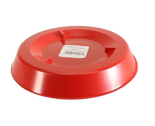 Little Giant® Screw-On Poultry Waterer Base | Heavy Duty Plastic Water Tray Base for Container | Chicken Waterer Screw on Base (Red, 1 Count) - color: Red