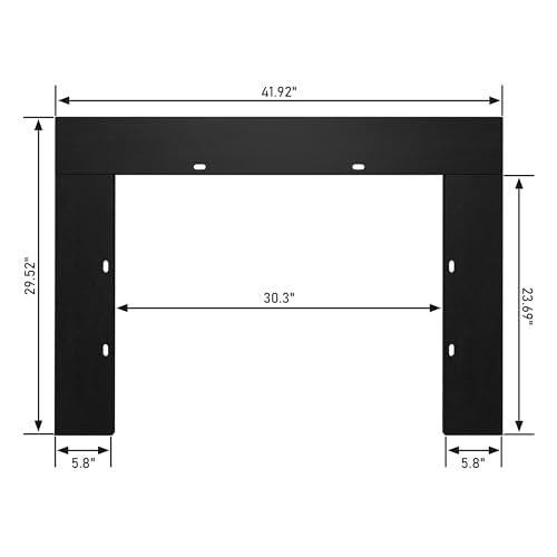 Electric Fireplace Insert Trim Kit for 33" W x 25" H，Black, for ASIN B0CLB7BBK7 - size: Trim for 33"W x 25"H