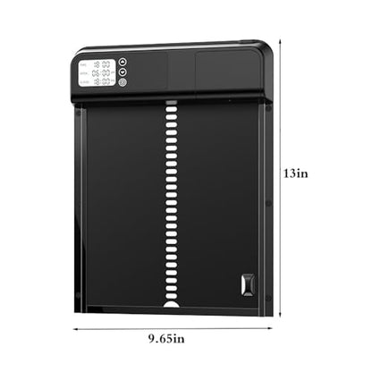 Solar Powered Chicken Coop Door, Intelligent Timed Automatic Anti-Pinch Chicken Cage Door, Light Sensor and Remote Control, Weatherproof Poultry Door