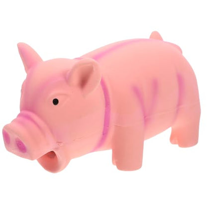 Latex Pig Dog Chew for Teeth Cleaning and Stress Relief Interactive Squeaky Puppy for Indoor Play and Cage Use Pink Cartoon Molar for Aggressive Chewers