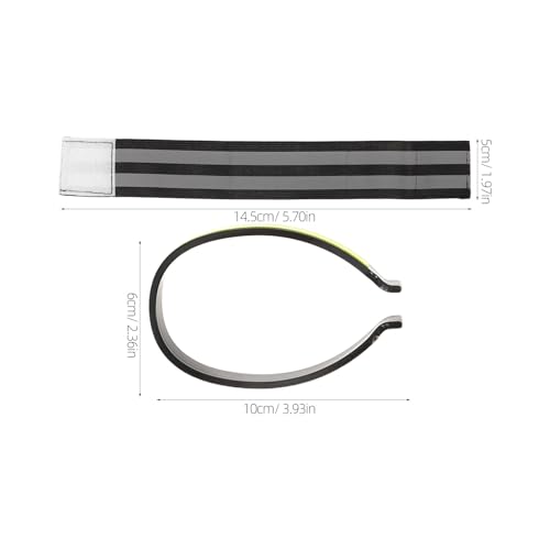 1 Set High Reflective Pant Cuff Clips with Leg Bands - High Reflective Pant Leg Strap for Biking - Cycling Trouser Cuff Clips for Night Riding Safety