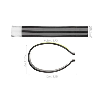 1 Set High Reflective Pant Cuff Clips with Leg Bands - High Reflective Pant Leg Strap for Biking - Cycling Trouser Cuff Clips for Night Riding Safety