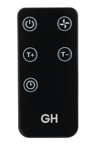 Good Housekeeping Wall-Mount Indoor Mini Space Heater w/ Thermostat & Remote, 750W, Black - color: Black