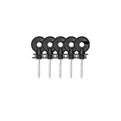 Electric Fencing Ring Insulators Electric Fence Insulators Screw in for Wood Post Easy Install Ranch Farm Fencing Supplies All Weather(5pcs) - color: 5pcs