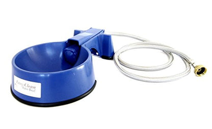 The Easy-Clean Auto-Fill Water Bowl For Dog with (5-Foot) Long Stainless Steel Hose, 32 ounces,Blue - size: 5-Foot