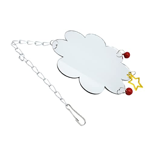 LIOOBO Single Mirror Pet Chicken Toy Bell Safe Tasteless Coop Decor for Chickens