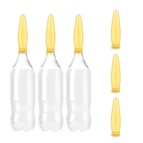 KTXM-Livestock Calf Feeding Bottle with Silicone Nipple, Universal Fit, Food-Grade Material, Anti-Choking Design, 3-Pack, for Farm Animal Nursing