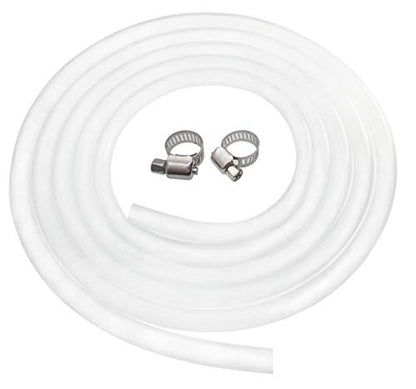 ZAOJIAO Home Brewing and Winemaking Silicone Tubing, 10mm(3/8 inch) ID x 14mm OD, 10 ft, High Temp Food Grade Tube, Flexible Hose Pipe with Stainless Worm Gear Hose Clamps - color: 10mm x 14mm (3/8"ID x 1/2"OD)