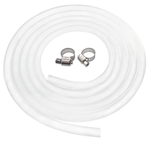 Silicone Tubing, Home Brewing and Winemaking Silicone Tubing, 10mm(3/8 inch) ID x 13mm(1/2 inch) OD, 10 ft, High Temp Food Grade Tube, Flexible Hose Pipe with Stainless Worm Gear Hose Clamps - color: 10mm x 13mm (3/8"ID x 1/2"OD)