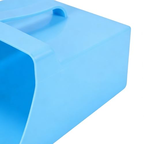 Grain Scoop, 128oz Enclosed Bucket Shovel, 8.27x9.65x4.13 Inches Feed Accessory with Side Handle and Compact Build, Daily Gear for Bird, Horse, Goat, Sheep, Cattle, Livestock, Animal Care, Restaurant