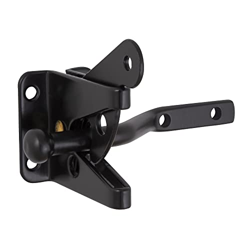 Design House 189407-MB Self-Locking Heavy Duty Gate Latch 2-Pack Matte Black - color: Matte Black, size: 2-Pack Gate Latch or Lock