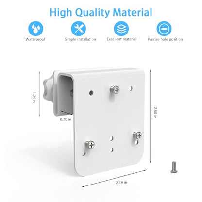 Gutter Mount for AOSU Solar Security Cameras Outdoor Wireless(SolarCam D1 Classic) and ANSQUE Security Cameras Wireless Outdoor (GU01/SA01)（1pack,White）