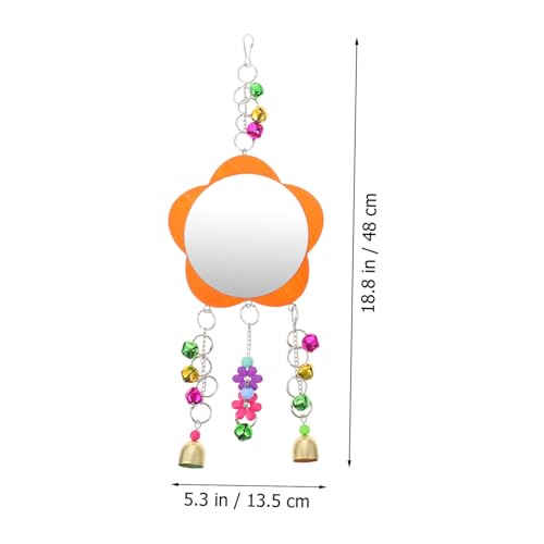 VICASKY 1pc Chicken Mirror Toy Beak Grinding Swing Mirror for Hen Coop Playtime and Cage Decoration Easy to Install for Birds and Livestock