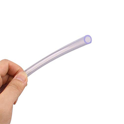Clear Vinyl Tubing – 1/4'' ID 3/8'' OD PVC Tube Food Grade Flexible Plastic Pipe Hose for Homebrewing, Siphon Pump 30.5 Meters(100ft) Length - size: 1/4" 3/8", style: 100 Feet