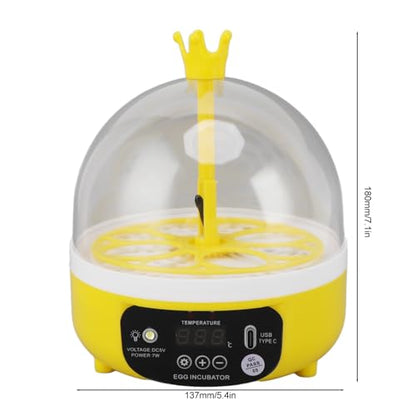 4 Eggs Mini Automatic Incubator, 7W Temperature Humidity Control Poultry Incubator Household Egg Turner for Chicken Duck or Other Eggs - size: Auto Turning
