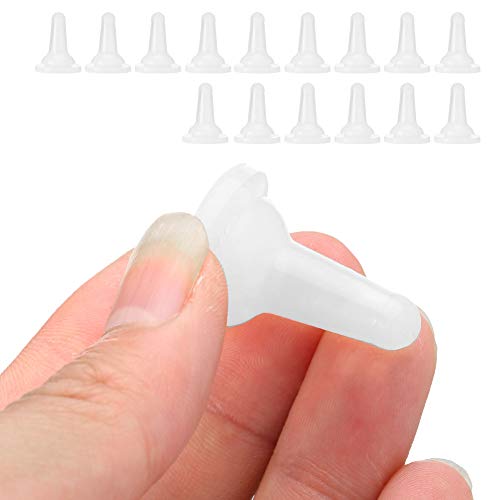 Pet Feeding Bottle Nipples, Silicone Safety Soft Nurse Feeder Nipple Replacement for Dog Puppy Cat, Pack of 15