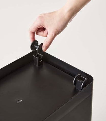 YAMAZAKI Home Tower Airtight Pet Food Storage Container - Cat And Dog Food Holder Bin With Transparent Lid And Handle - Extra Large - Polypropylene - 6.6 Gallons, 25 Liters - color: Black, size: Extra Large