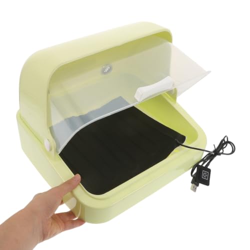 Chick Brooder Box with Tricolor Adjustable Heating System and Enhanced Air Circulation for Quail and Bird Eggs, Plastic and Thermal Insulation Cotton Material, Suitable for Home