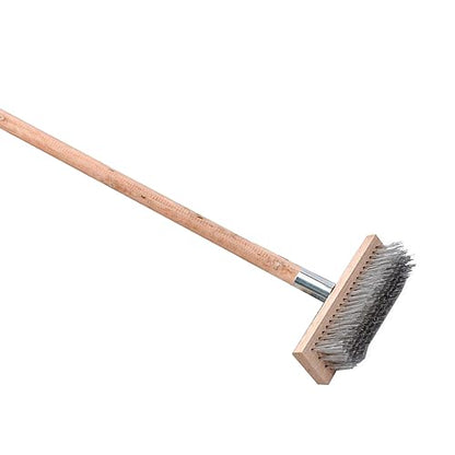 BRRNOO Heavy Duty Stainless Steel Wire Deck Scrub Brush Cleaning Tool 20cm