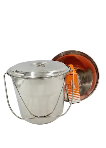 SS Strainers (Large Strainer & Pail Combo, 10 L Pail & Large Strainer Combo) - color: 10 L & Large Strainer Combo, size: Large
