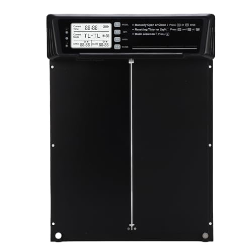 GLOGLOW Automatic Chicken Coop Door Solar Powered Chicken Coop Door Opener Auto with Light Sensor Timer Remote Control Anti Pinch Alarm for Home Farm Poultry Safety