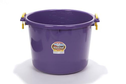 Little Giant® Plastic Muck Tub | Durable & Versatile Utility Bucket with Handles | Muck Bucket | Durable Handles | 70 Quart | Purple - color: Purple, size: 70 quart