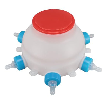 Lamb Milk Feeder Bottle, 6 Pacifier Round PC Plastics Easy to Clean Sheep Feeding Cup, Portable Safe Milk Pot for Piglet Lamb, Lamb Feeding Bottle for Piglets and Lambs