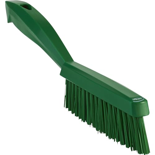 Vikan 41952 Brush,Narrow Hand,Stiff,11" x .75",PP/PBT,Green - color: Green
