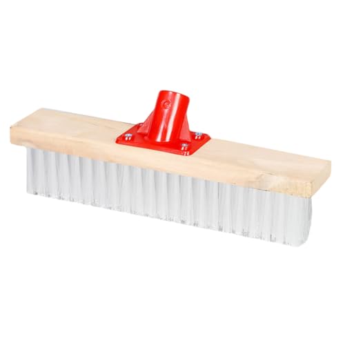 Garneck Floor Scrub Brush Stiff Bristles for Deep Cleaning Handle Broom for Bathroom Deck and Patio for Hard Reach Areas Effortless Scrubbing and Corner Cleaning