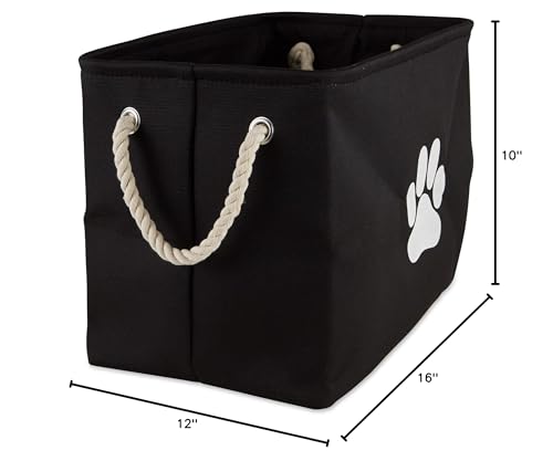 Bone Dry Pet Storage Collection Collapsible Bin, Black, Medium Rectangle - color: Black, size: Medium Rectangle