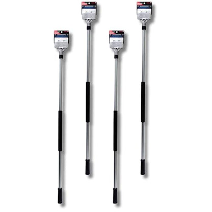 Red Devil 2108 Long Handle Heavy Duty Floor Scraper with 4-Inch Double Edge Steel Blade, Cushioned Grip Handle for Tile, Linoleum, and Carpet Removal, Pack of 4 - size: 4 Pack, style: Long Handle