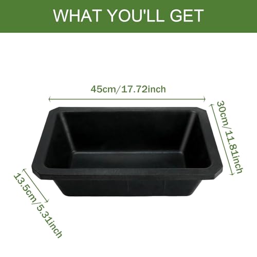 Rubber Feed Pan 10L Dust Bath Container Utility Horse Feed Bucket Horse Feeder for Duck Goats Livestock Chicken Multipurpose